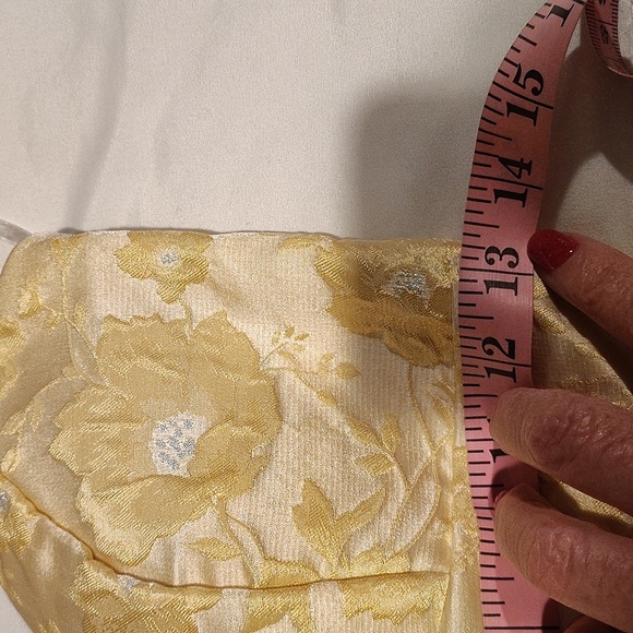 NEW Trixxi  Floral Jacquard Gown Yellow/Silver Long Formal Sz 1 Juniors - Picture 10 of 10